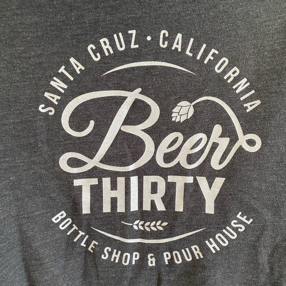 Small Grey Beer Thirty Zip Hoodie